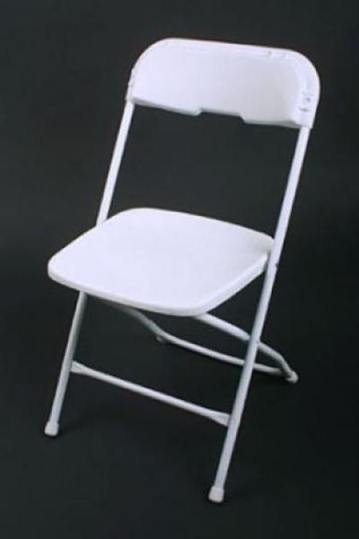 WhiteWhiteFoldingChair